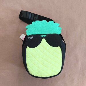 NWT PINK Victoria's Secret Pineapple Neon Yellow Crossbody Cooler Bag